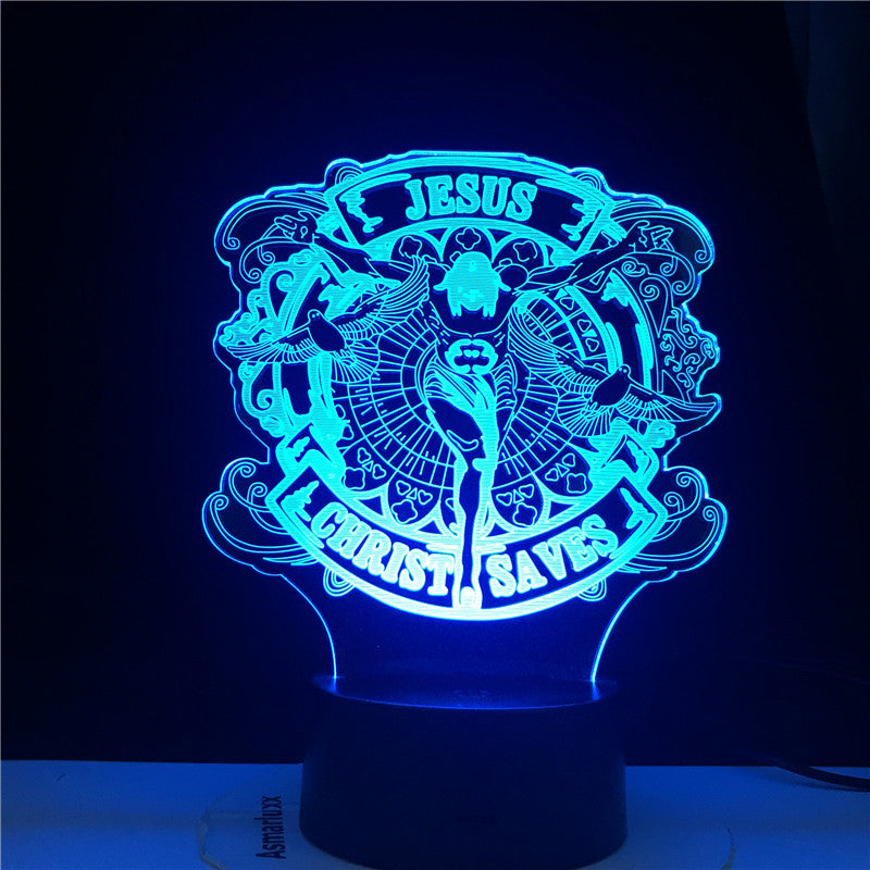 Jesus Figure Character 3d Table Lamp for Children Bedroon Decoration Led Remote Control Night Light Table LED Light
