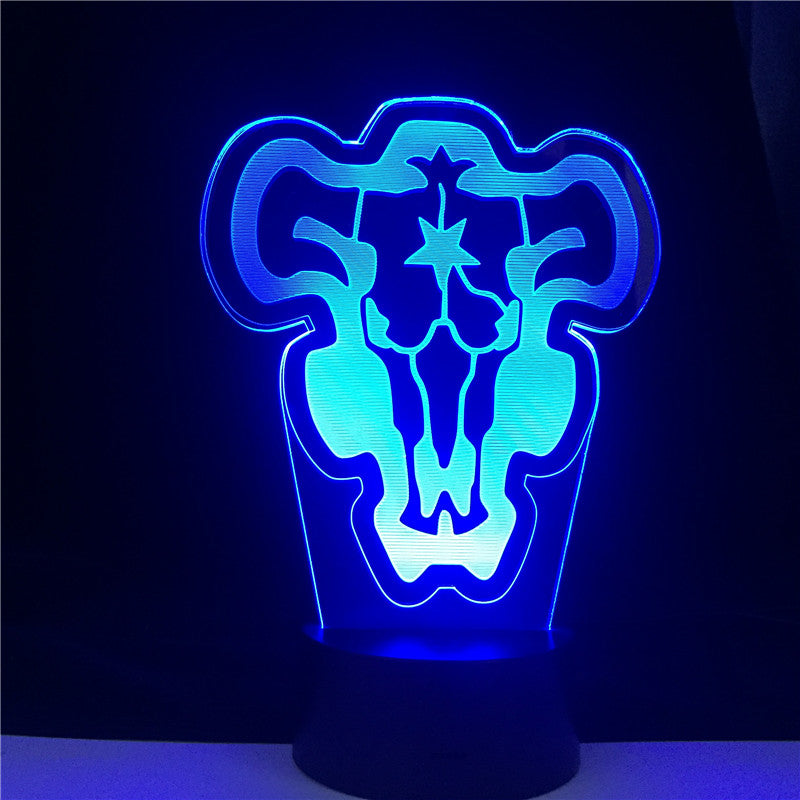Led 3d Bull Skull Night Light Family Home Party Decoration for Children Birthday Halloween Gift Uniques Lamp Home Decor