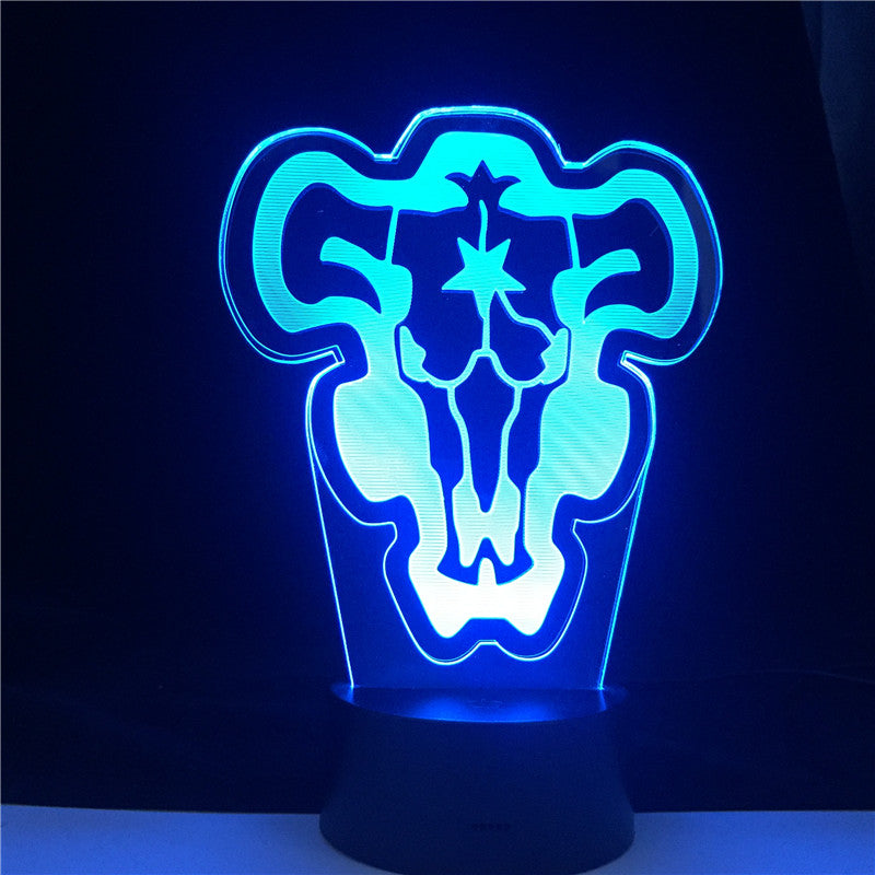 Led 3d Bull Skull Night Light Family Home Party Decoration for Children Birthday Halloween Gift Uniques Lamp Home Decor