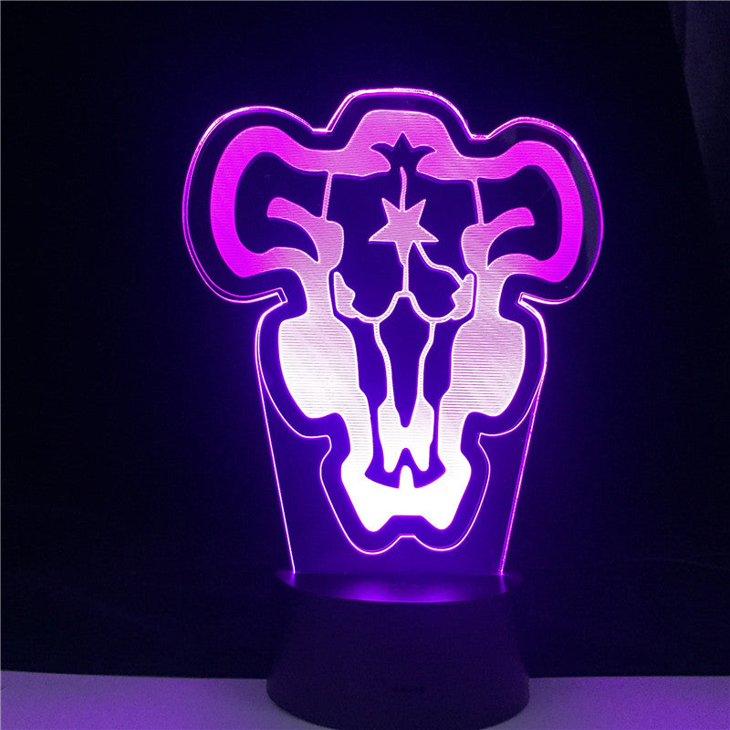 Led 3d Bull Skull Night Light Family Home Party Decoration for Children Birthday Halloween Gift Uniques Lamp Home Decor