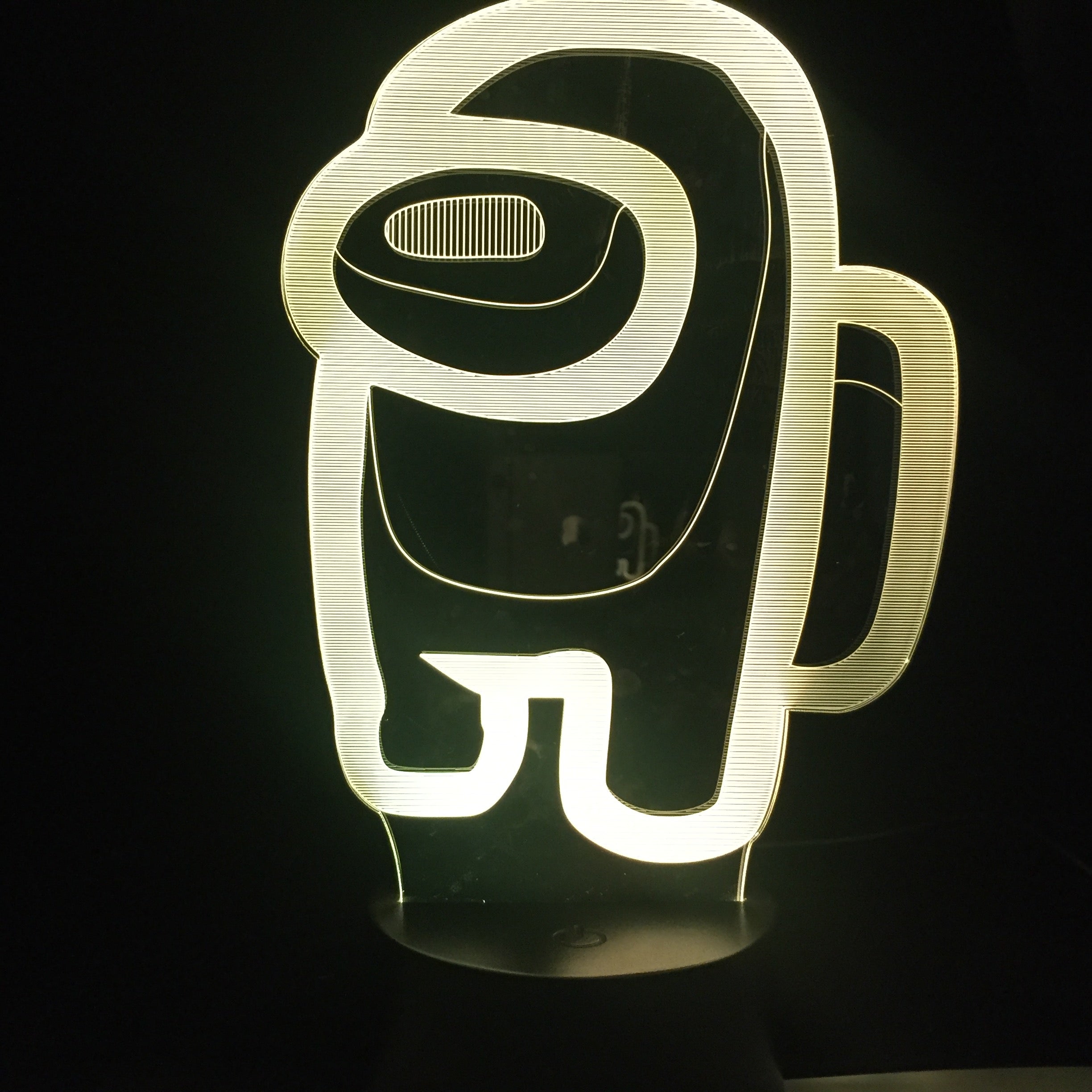 Game lamp Among us 7 Colors 3d Night Light Home Party Atmosphere Children Holiday Festival Gift Toy Led Clock Base Table Lamp