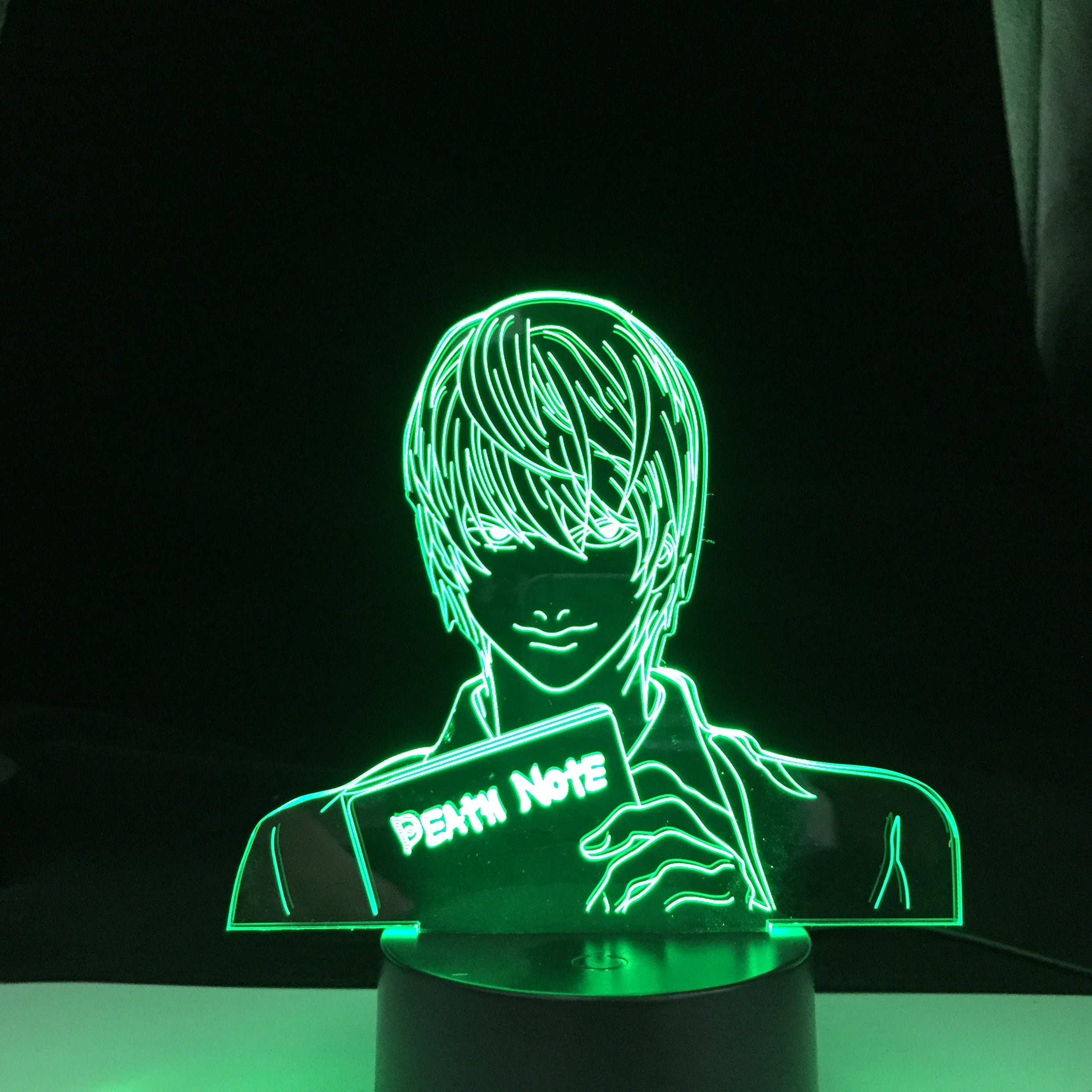 Yagami Light Figure Acrylic LED Night Light Anime Gift Death Note Lamp for Kid Bedroom Decor Lighting Childrens Room Nightlight