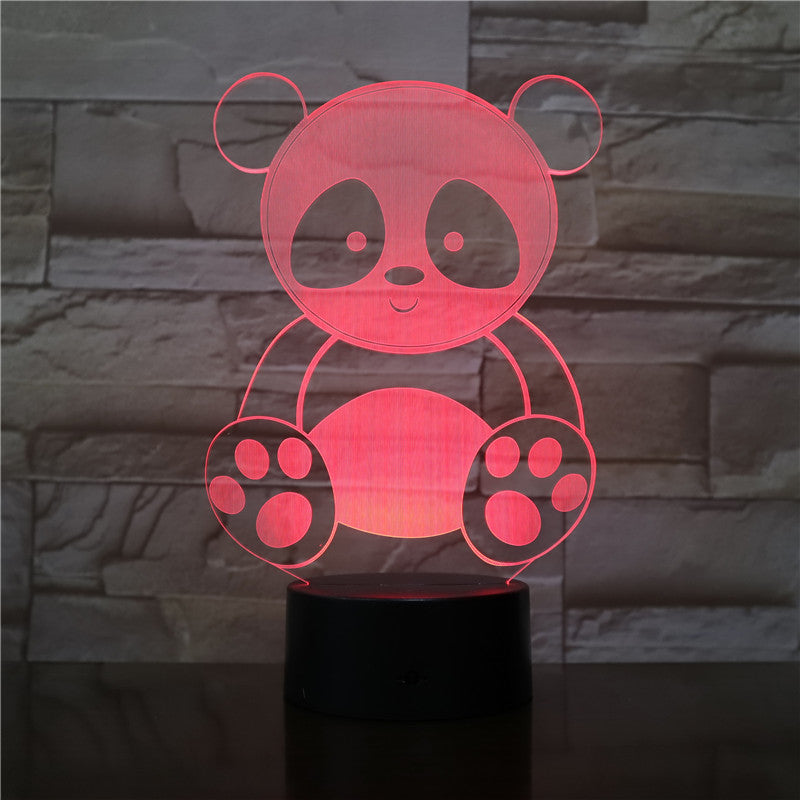 Cute Panda 3D Night Light Creative Electric 3D Night Lamp 7 Color changing USB touch Table Lamp For Kid's BirthGift 3201