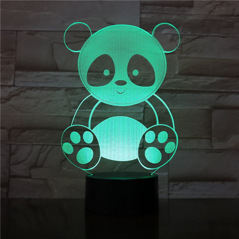Cute Panda 3D Night Light Creative Electric 3D Night Lamp 7 Color changing USB touch Table Lamp For Kid's BirthGift 3201