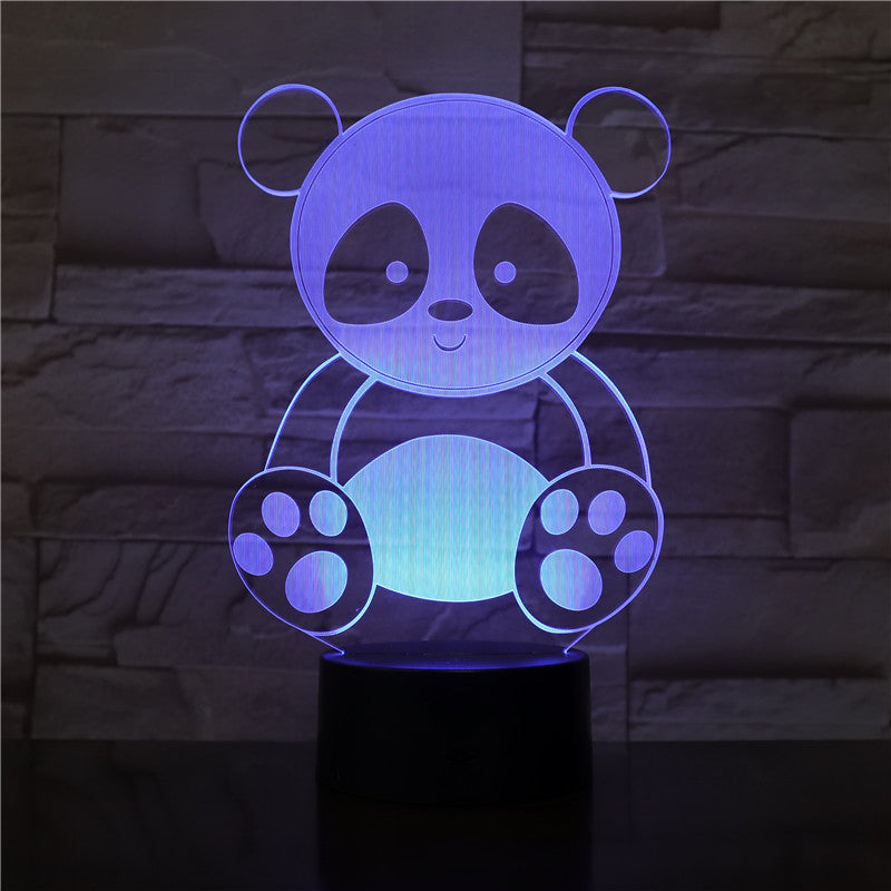 Cute Panda 3D Night Light Creative Electric 3D Night Lamp 7 Color changing USB touch Table Lamp For Kid's BirthGift 3201