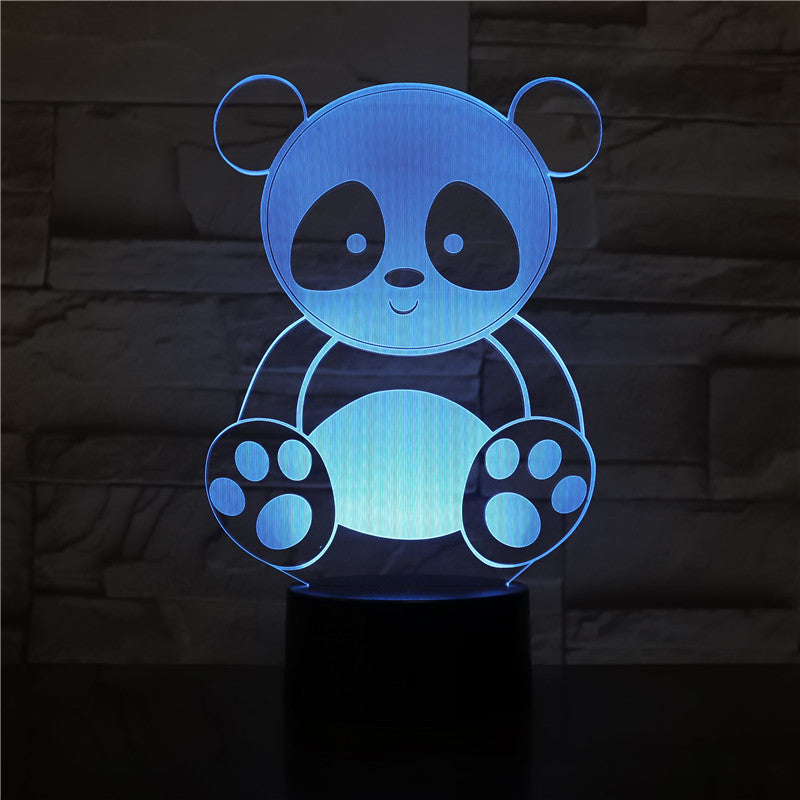 Cute Panda 3D Night Light Creative Electric 3D Night Lamp 7 Color changing USB touch Table Lamp For Kid's BirthGift 3201