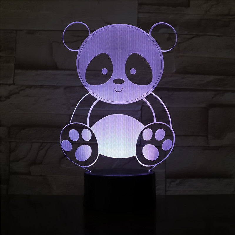 Cute Panda 3D Night Light Creative Electric 3D Night Lamp 7 Color changing USB touch Table Lamp For Kid's BirthGift 3201