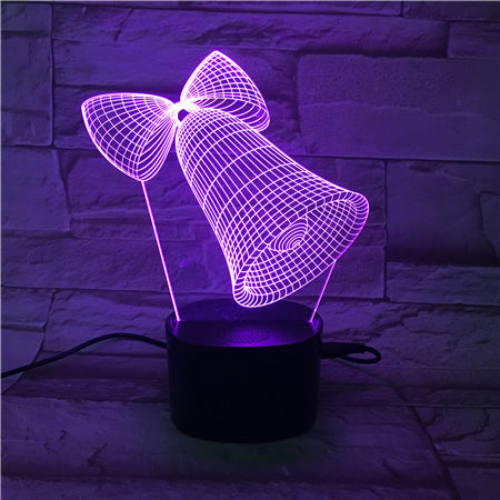 Bell - 3D Optical Illusion LED Lamp Hologram