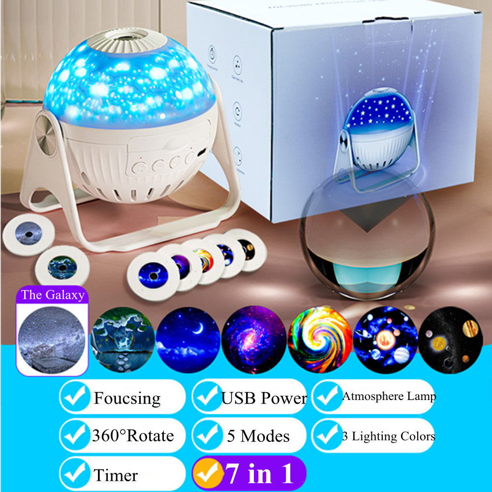 Planetarium Projection Decor Adjustable Focal Length Galaxy Projector 3d Lamp Star Projector Night Lights With Bluetooth Music