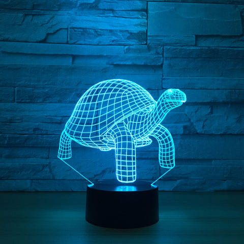 Tortoise 3d Lamp Led Animals Night Light 7 Colors Changing Nightlight Children's Bedroom Lighting Home Decor Drop Shipping