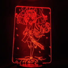 The Little Red Lady of The Fox Dev Anime Girl 3D Lamp Pretty Present for Baby 3AA Battery Operate LED Night Light Lamp Dropship