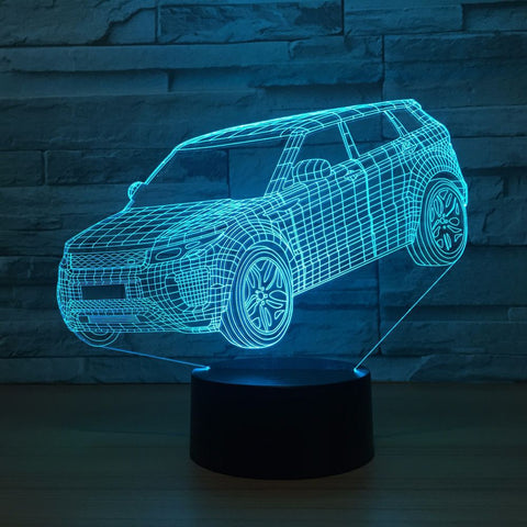 MPV SUV Car Kids Toys Child Party Gifts 7 Colors Change USB Lights Lighting LED For Bedroom Beside Decorative Luminaria 3D Lamp