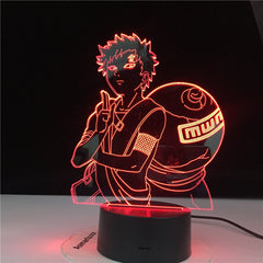 3D Lamp NARUTO Gaara Figure Children's Night light LED Anime Japanese Manga Battery Lamp Baby Sleep Nightlight Best Gift