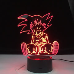 Baby Goku Sleep Figure Night Light for Bedroom Decoration 16 Colors Changing Usb Table 3d Lamp Dragon Ball Led Night Light Gift