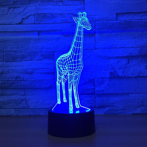 3D Lamp Giraffe 7 Colors RGB Led Night Lamps for Kids Touch Led USB Table Lampara Baby Sleeping Nightlight Novelty Drop Shipping