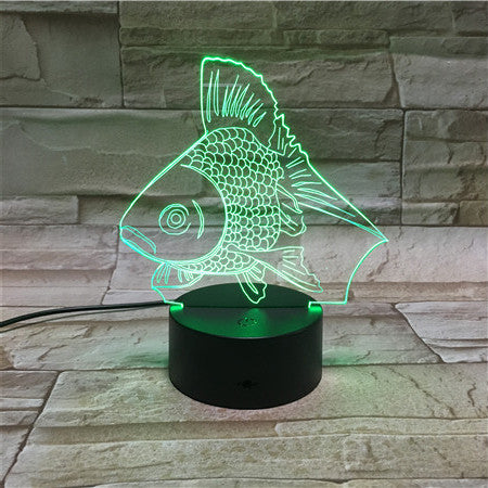 Gold Fish LED Night Light USB LED Color Change 3D Decor luminaria For Children Bedroom Lighting Toys Kids Gift Decor LED 125