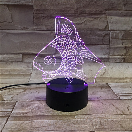 Gold Fish LED Night Light USB LED Color Change 3D Decor luminaria For Children Bedroom Lighting Toys Kids Gift Decor LED 125