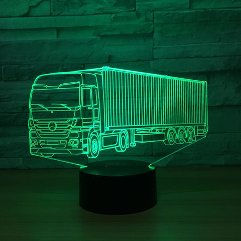 Container Truck 3D Remote Control 7 Color Lamp Visual Led Night Lights For Kids Touch Usb Table Lampara Lampe Dropshipping