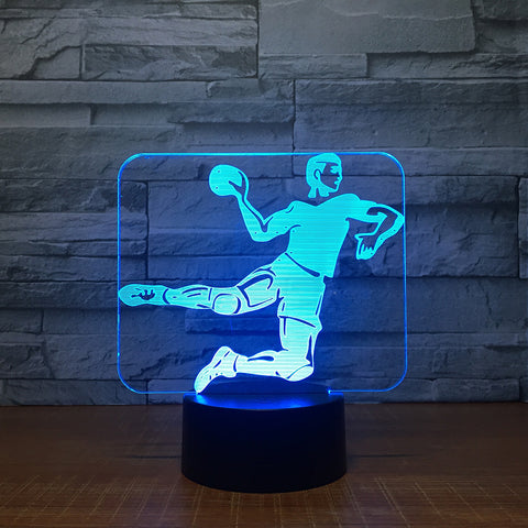 Handball 3D Led Lamp 7 Color Night Lamps For Kids Touch Usb Table Lampara Lampe Baby Sleeping Nightlight Room Lamp Drop Ship