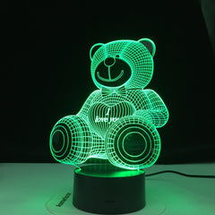 Loving Bear 3d Lamp Colorful Gradual Nightlight Led Touch Gift 3d Vision Table Lamps For Living Room Desk Lamp New Year Deal