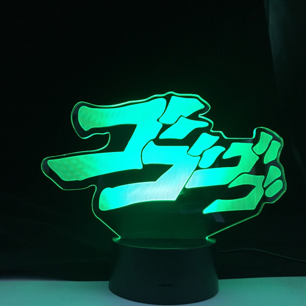 JoJo's Bizarre Anime Adventure Letter Design Led Night Light Touch Sensor Colorful Nightlight for Home Decor Table 3d Lamp Gift