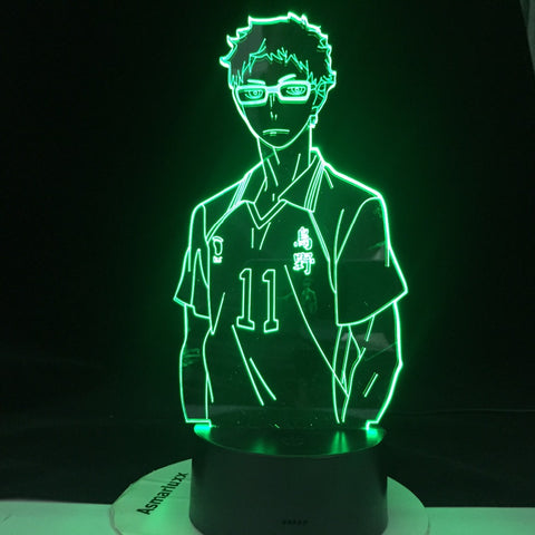 KEI TSUKISHIMA 3d LED ANIME LAMP HAIKYUU Manga Gift Anime 3d Lamp Night Light Lamp Otaku Gift Well Packed And Fast Dropship