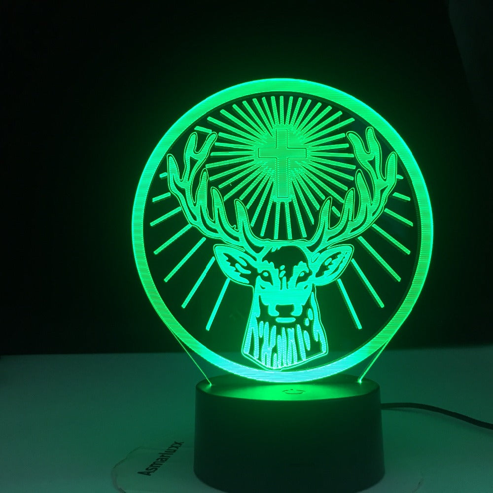 Jagermeister 16 Colors Changing Led Night Light Lamp Touch Remote Sensor Usb and Battery Powered Nightlight for Bar 3DTable Lamp