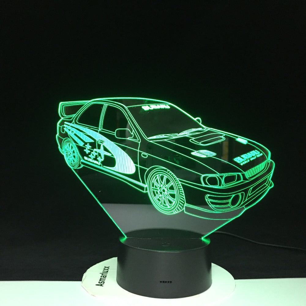 Racing Car 3D Lamp Multi-color with Remote for Birthday Gift Battery Powered Lava Optical Led Night Light Lamp Hologram 3237