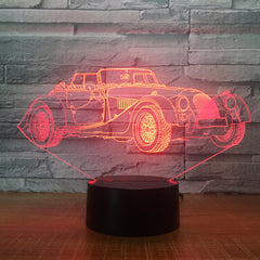 Limousine Car 3D LED Night Lamp Romantic Bedroom Table Lamp Valentines Gifts Luxury car Boys Kids Sleeping Light