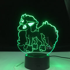 3D Illusion Night Lamp Pokemon Go Galarian Ponyta Figure Nightlight for Girls Bedroom Decor Colorful Kids LED 3D Night Light
