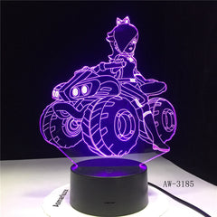 Anime Girl 3D Night Light LED Remote Touch Table Lamp 3D Lamp 7 Color Changing USB Baby Bedroom Sleeping Atmosphere lamp AW-3185