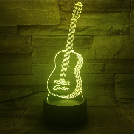 Guitar 1 - 3D Optical Illusion LED Lamp Hologram