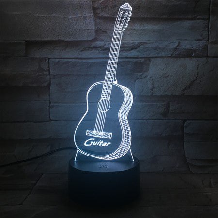 Guitar 1 - 3D Optical Illusion LED Lamp Hologram