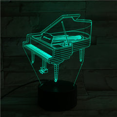 Piano - 3D Optical Illusion LED Lamp Hologram