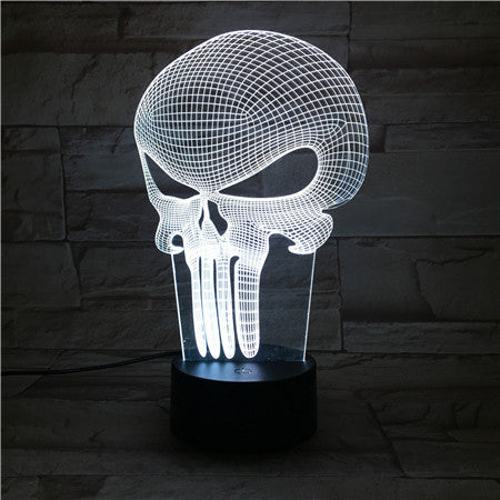 Punisher - 3D Optical Illusion LED Lamp Hologram