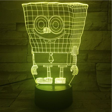 Sponge Bob - 3D Optical Illusion LED Lamp Hologram