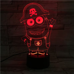 Mini Pirate - 3D Optical Illusion LED Lamp Hologram