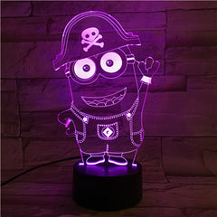 Mini Pirate - 3D Optical Illusion LED Lamp Hologram