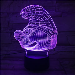 Smurf Face - 3D Optical Illusion LED Lamp Hologram
