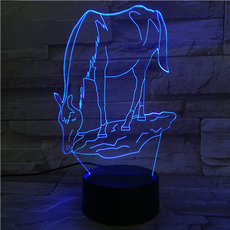 Horse - 3D Optical Illusion LED Lamp Hologram