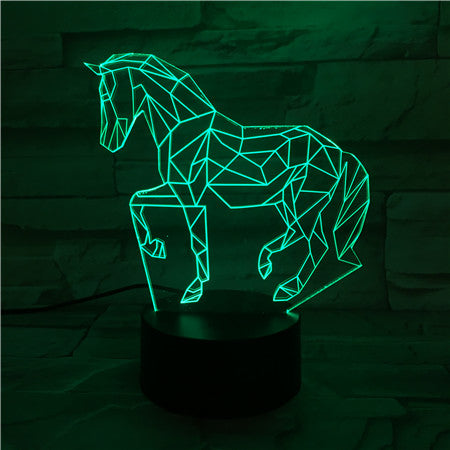 Horse 2 - 3D Optical Illusion LED Lamp Hologram