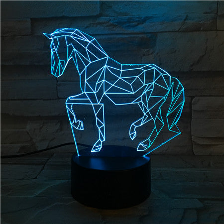 Horse 2 - 3D Optical Illusion LED Lamp Hologram