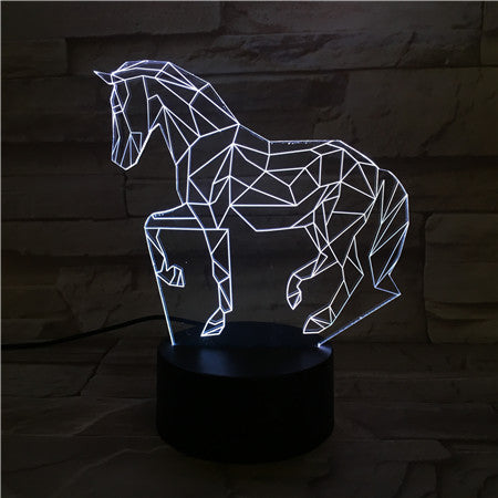 Horse 2 - 3D Optical Illusion LED Lamp Hologram