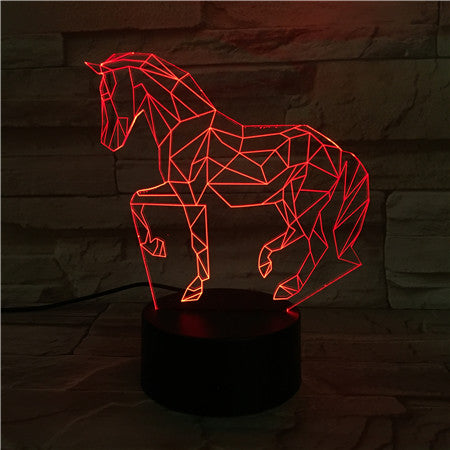 Horse 2 - 3D Optical Illusion LED Lamp Hologram