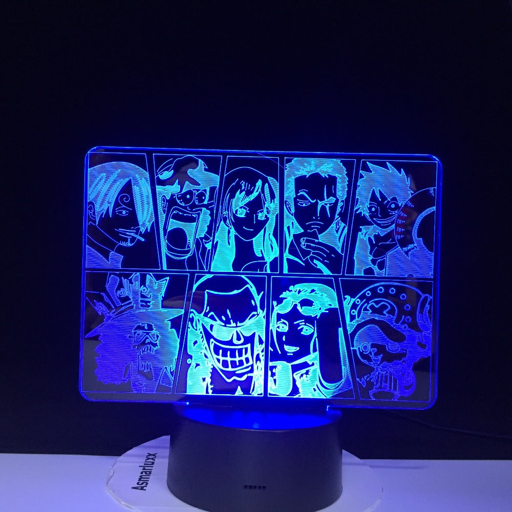 One Piece LED Lamp The Mugiwara Crew