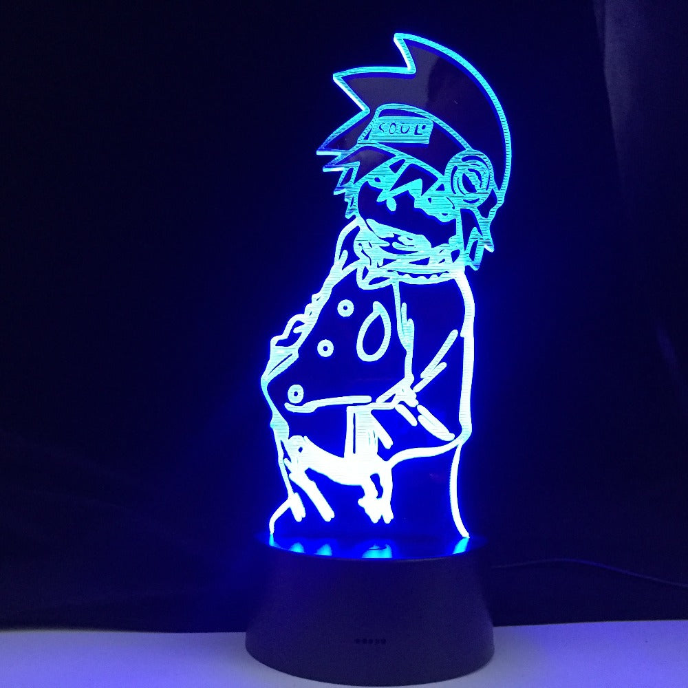 Anime Soul Eater Figure Acrylic 3d led Lamp Nightlight for Child Bedroom Decor Rgbw Colorful Desk Lamp Led Night Light Dropship