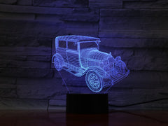 3D1009 Truck Van 3D LED Light Desk Table Halloween Decoration Gift Holiday USB 7 Colors Change Lava Lamp Kids for Father Dad