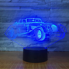 Limousine Car 3D LED Night Lamp Romantic Bedroom Table Lamp Valentines Gifts Luxury car Boys Kids Sleeping Light