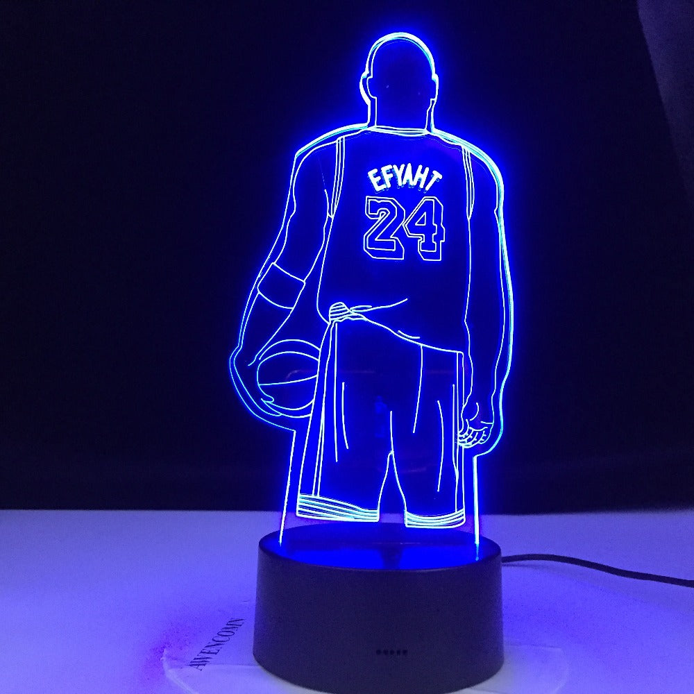 Sport Basketball 3D Lamp Back View Office Room Decoration Nightlight Memorial Gift Led Night Light