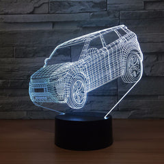 MPV SUV Car Kids Toys Child Party Gifts 7 Colors Change USB Lights Lighting LED For Bedroom Beside Decorative Luminaria 3D Lamp
